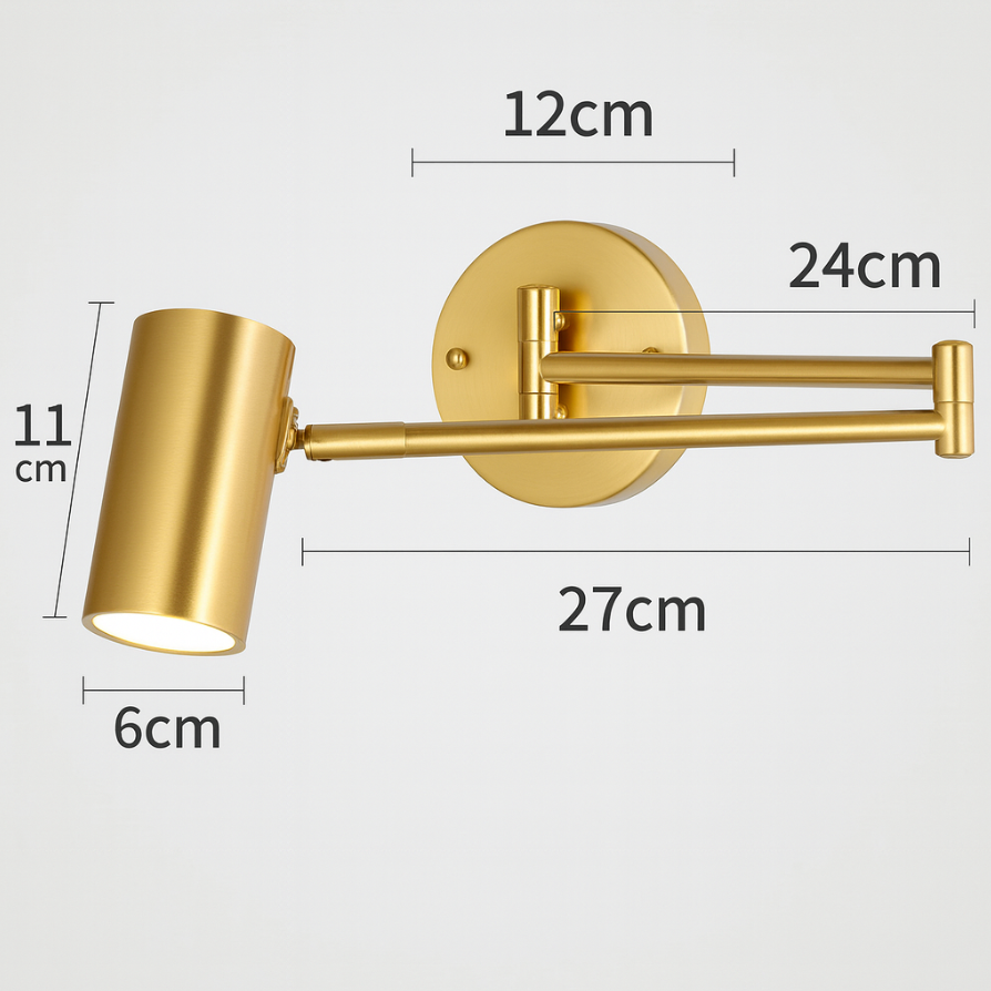 Modern Adjustable Swing Arm LED Wall Sconce 1-Light