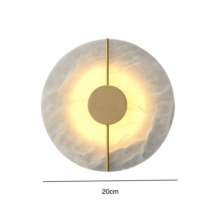 Modern Nordic Marble Round Wall Sconce LED 1-Light