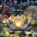 Solar Lotus Flower Light Outdoor Garden Stake LED Waterproof Decorative Yard Lamp