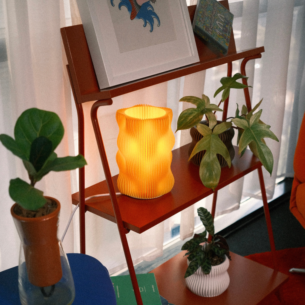 Bubble Table Lamp Lemon Yellow LED Mushroom Bedside Light Glenbrookhome