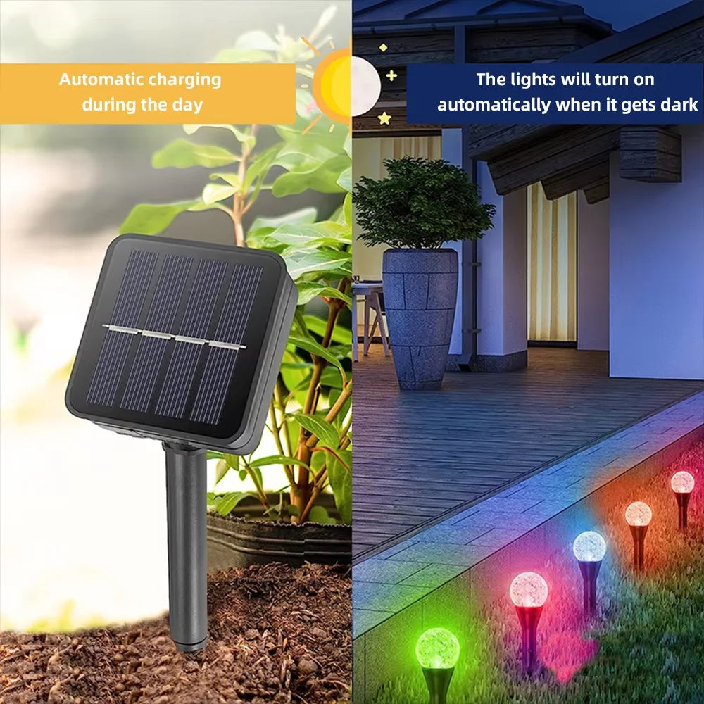 Solar Bubble Pathway Lights Outdoor Waterproof LED Garden Lawn Courtyard Landscape