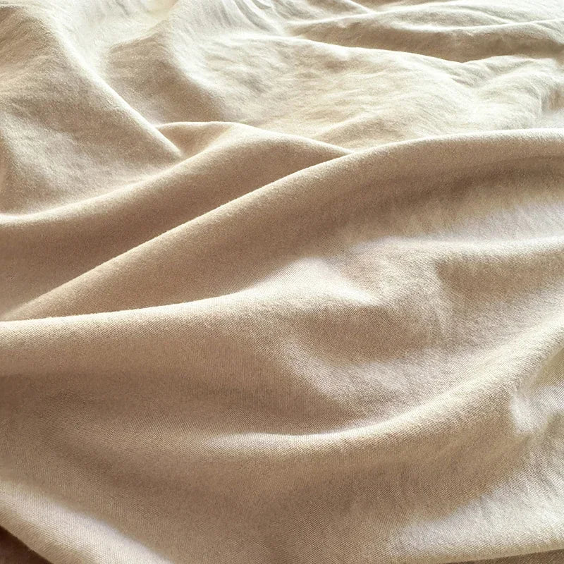 Brushed Microfiber Duvet Cover Set Soft Solid Color Bedding