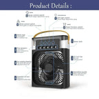 3-in-1 Portable Air Cooler Fan LED Night Light Humidifier
