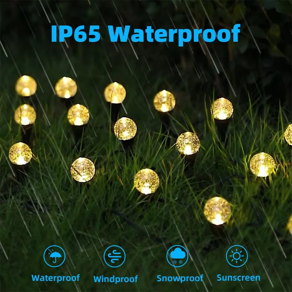 Solar Bubble Pathway Lights Outdoor Waterproof LED Garden Lawn Courtyard Landscape