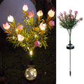 Solar‑Powered Gardenia Flower Stake Lights, Multi‑Color Changing Waterproof Realistic Ground‑Mounted Outdoor Landscape Lamps