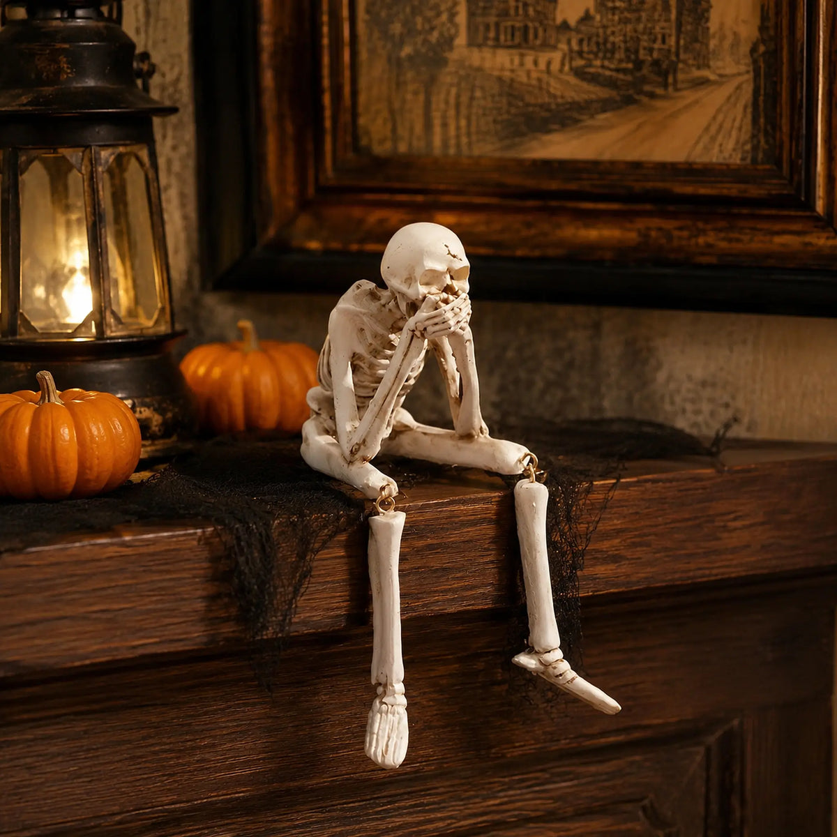 Silas Gothic Three Wise Skeleton Figurine Collection