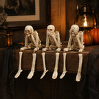 Silas Gothic Three Wise Skeleton Figurine Collection
