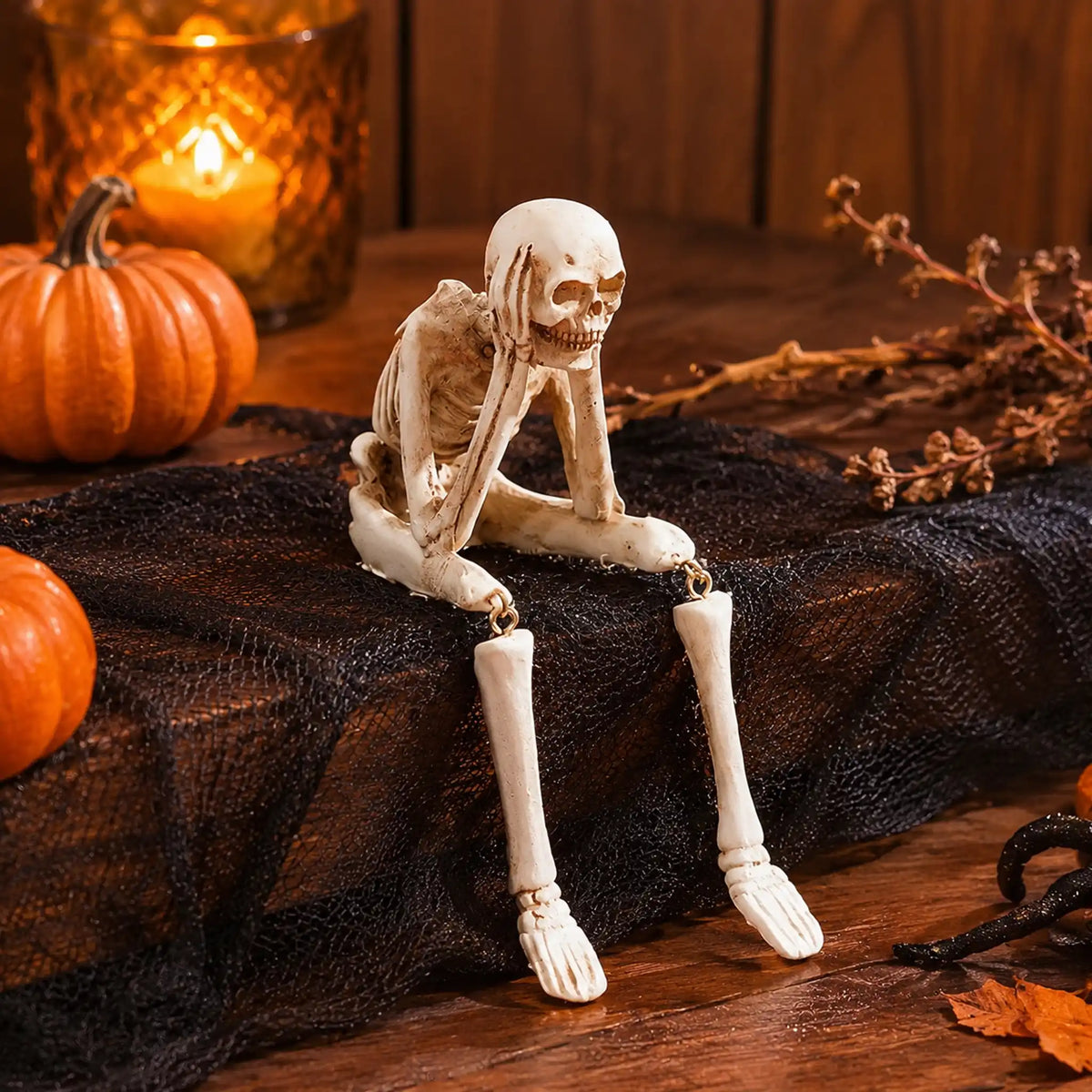 Silas Gothic Three Wise Skeleton Figurine Collection