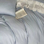 Soft Ruffle Stripe Duvet Cover Cotton Bedding Bedroom Decor