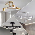 Modern Brass Globe LED Sputnik Ceiling Light 6-Light