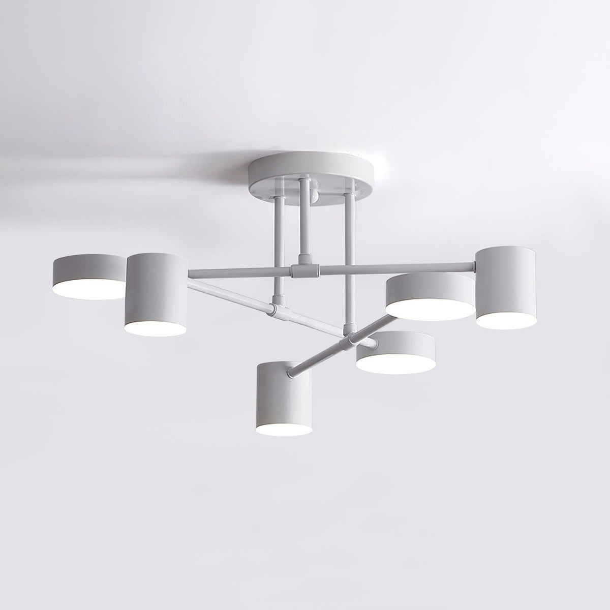 Modern Brass Globe LED Sputnik Ceiling Light 6-Light