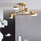 Modern Brass Globe LED Sputnik Ceiling Light 6-Light