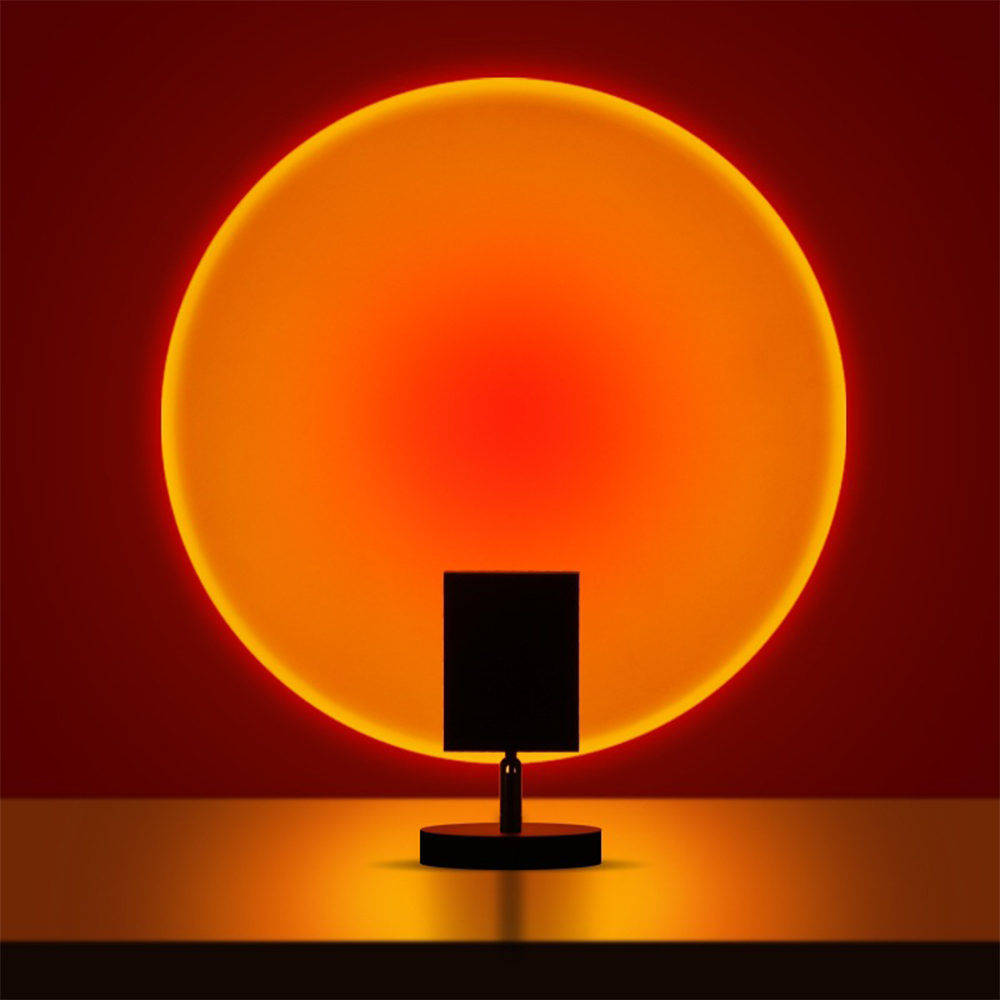 Sunset Projection LED Table Lamp – RGB Atmosphere Colour Projector Light for Bedroom