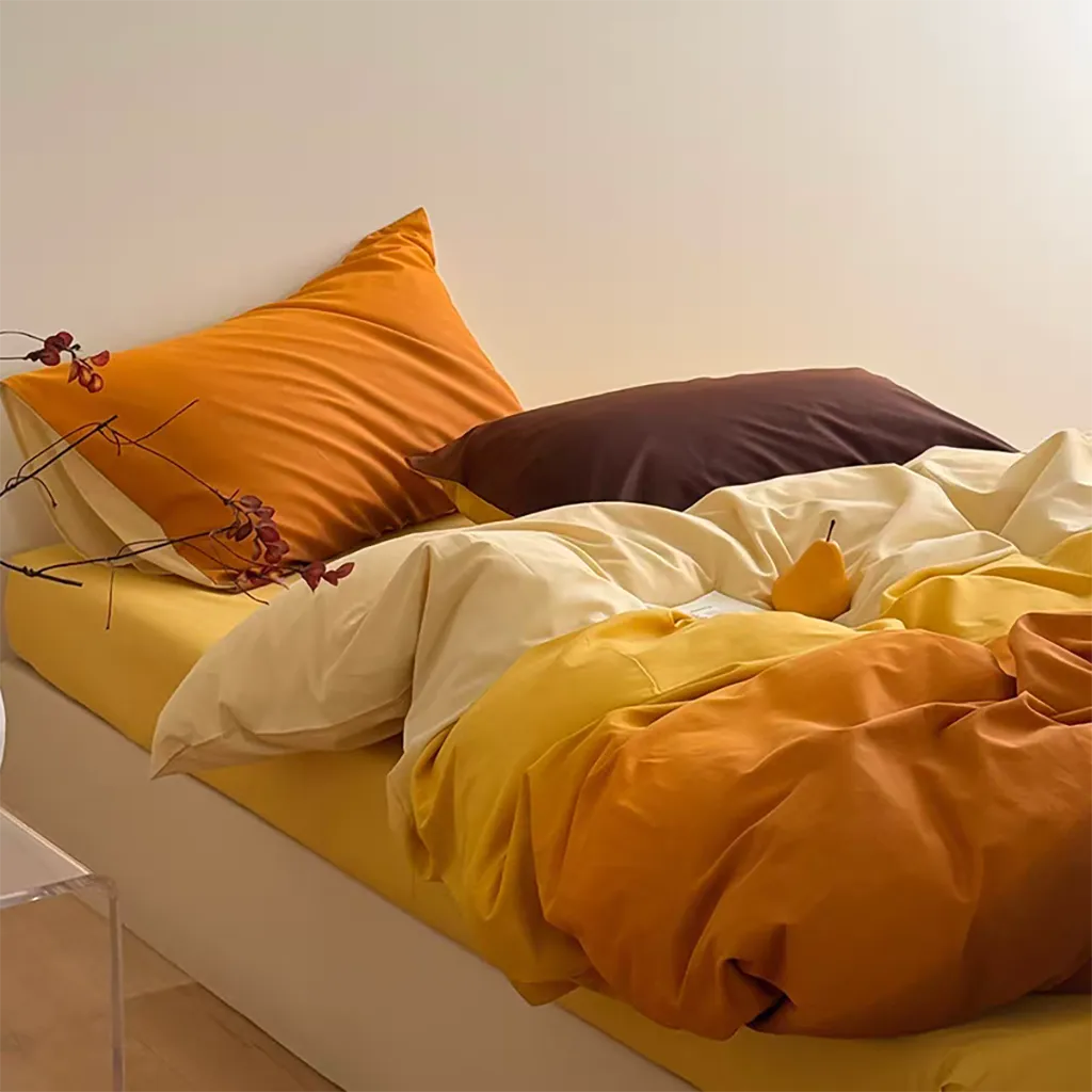 Sunset Ombre Duvet Cover Gradient Cotton Bedding