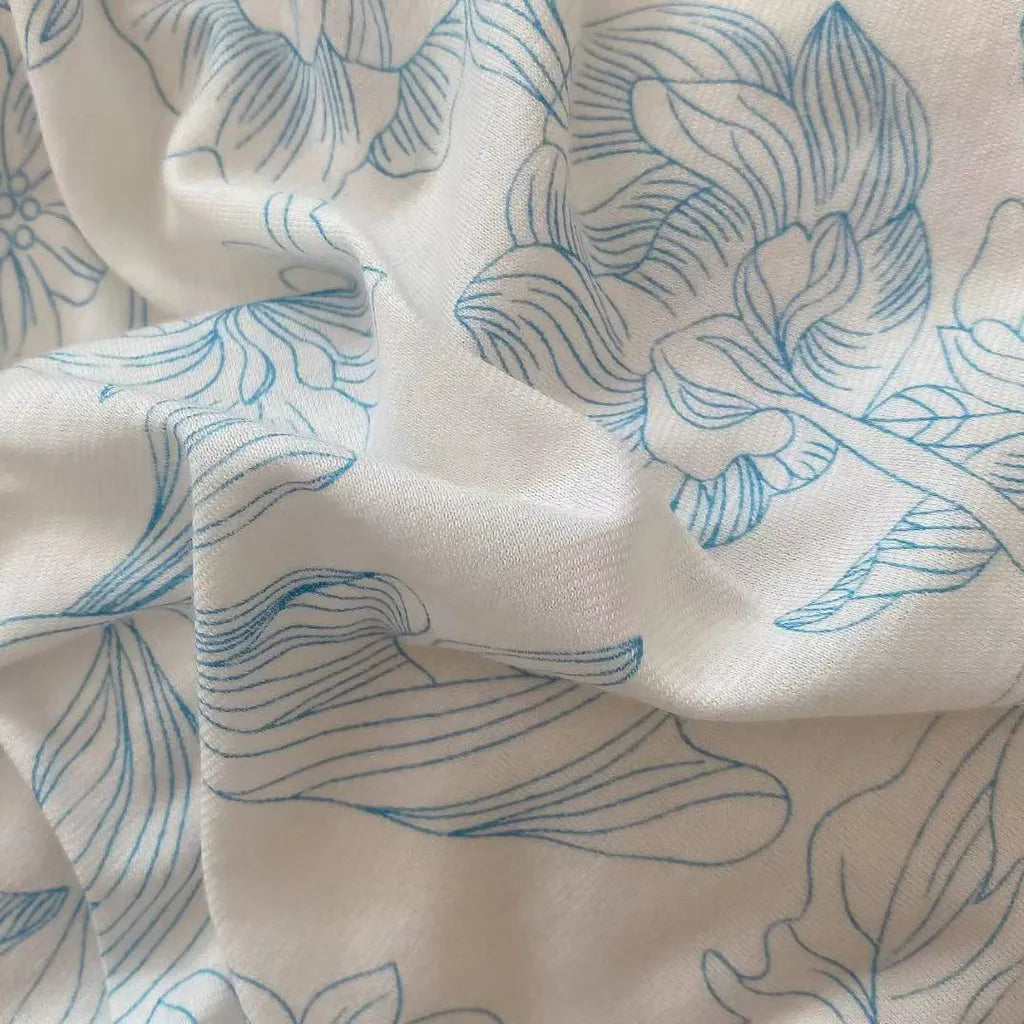 Toile Floral Cotton Bedding Set Duvet Cover Pillowcase
