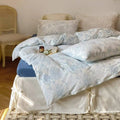 Toile Floral Cotton Bedding Set Duvet Cover Pillowcase