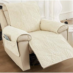Recliner Chair Cover Leaf Pattern Slipcover Anti-Slip Protector Glenbrookhome