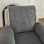 Recliner Chair Cover Leaf Pattern Slipcover Anti-Slip Protector Glenbrookhome