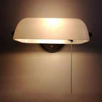 Vintage Glass Half Moon Wall Sconce Lamp 1-Light