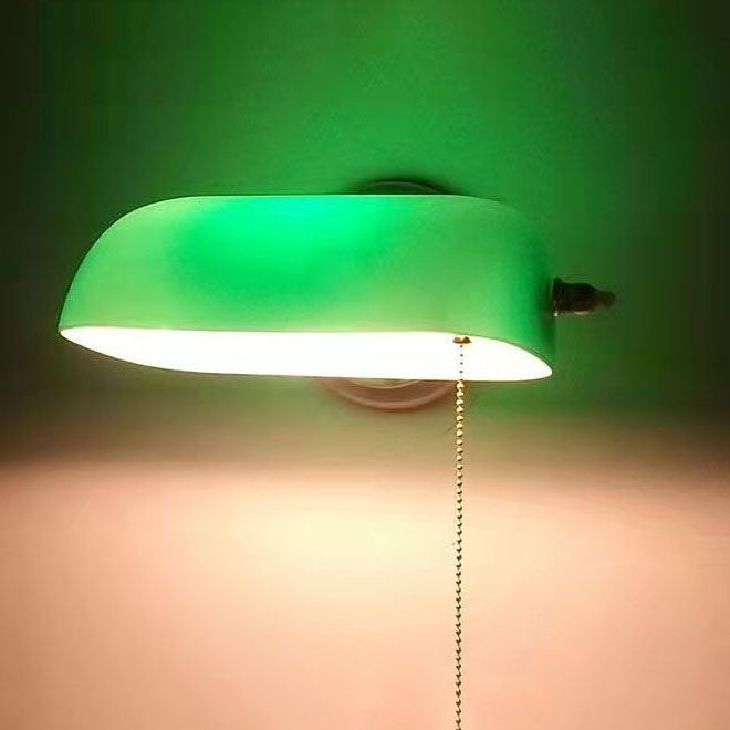 Vintage Glass Half Moon Wall Sconce Lamp 1-Light