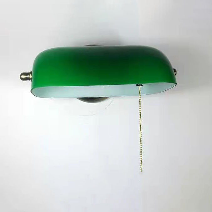 Vintage Glass Half Moon Wall Sconce Lamp 1-Light