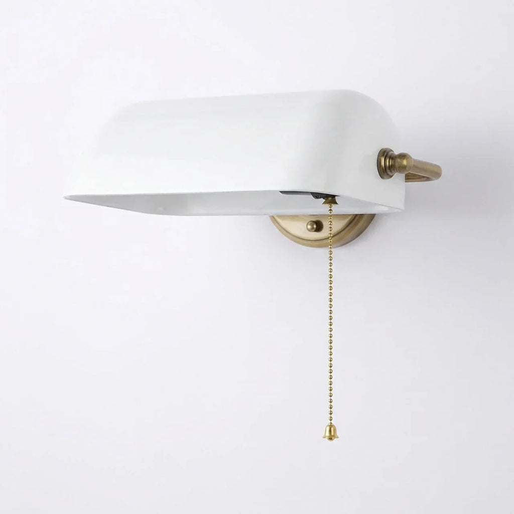 Vintage Glass Half Moon Wall Sconce Lamp 1-Light