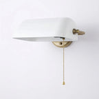 Vintage Glass Half Moon Wall Sconce Lamp 1-Light
