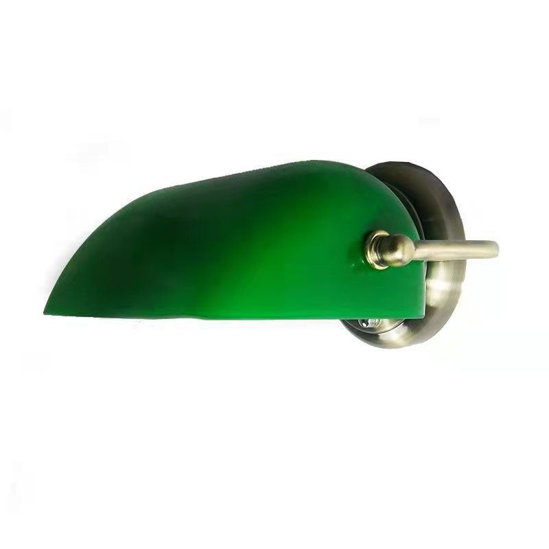 Vintage Glass Half Moon Wall Sconce Lamp 1-Light