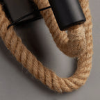 Vintage Rope Round Wall Sconce Lamp 1-Light