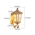 Vintage Solar Glass Lantern Wall Sconce 1-Light