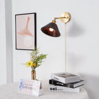 Vintage Dome Wooden Brass Wall Sconce 1-Light