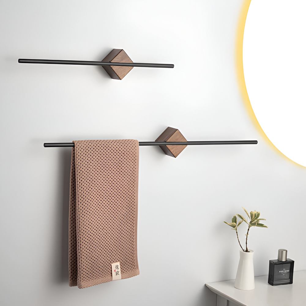 Dear Hazel Wall Mounted Towel Rack Acrylic Steel Modern Bathroom Bar Glenbrookhome