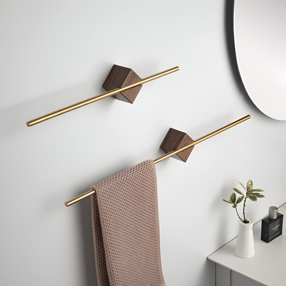 Dear Hazel Wall Mounted Towel Rack Acrylic Steel Modern Bathroom Bar Glenbrookhome