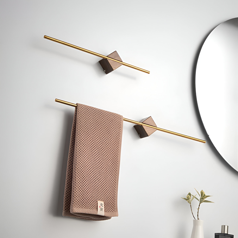 Dear Hazel Wall Mounted Towel Rack Acrylic Steel Modern Bathroom Bar Glenbrookhome