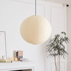 Japanese Washi Paper Globe Pendant Light 1-Light