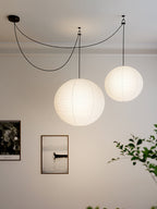 Japanese Washi Paper Globe Pendant Light 1-Light