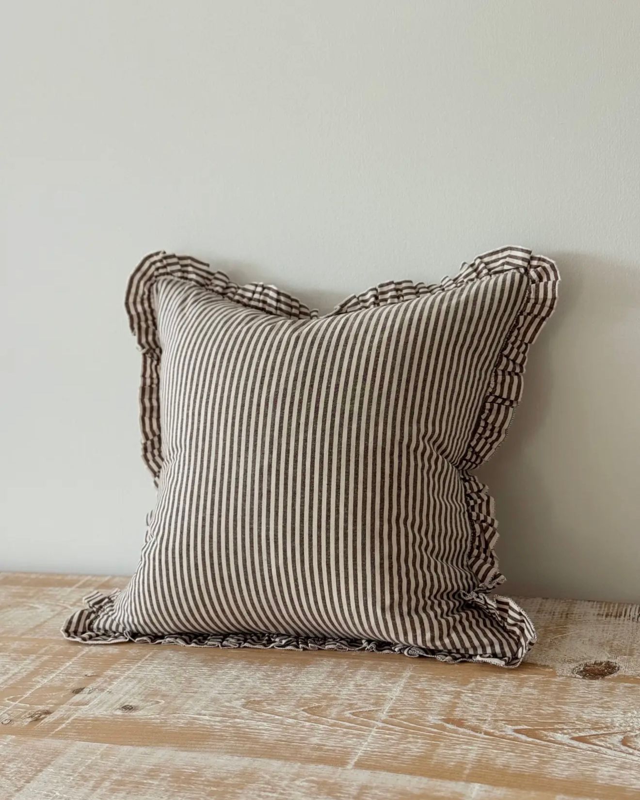 Darcy Chocolate Brown Pinstripe Cushion Cover Extra Large Sofa Decor