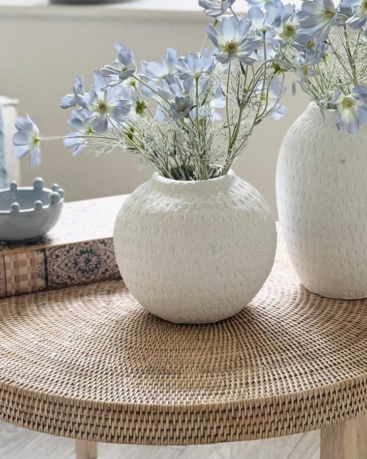Artificial Ocean Blue Cosmos Flower Stem Faux Floral Decor