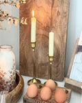 Antique Brass Effect Taper Candlestick Home Decor Glenbrookhome