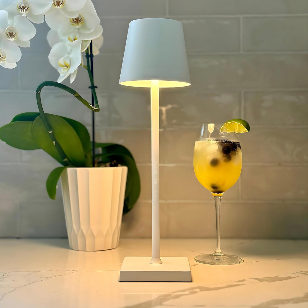Slim LED Table Lamp with Shade – Modern Bedside Night Light for Bedroom, Living Room & Nightstand
