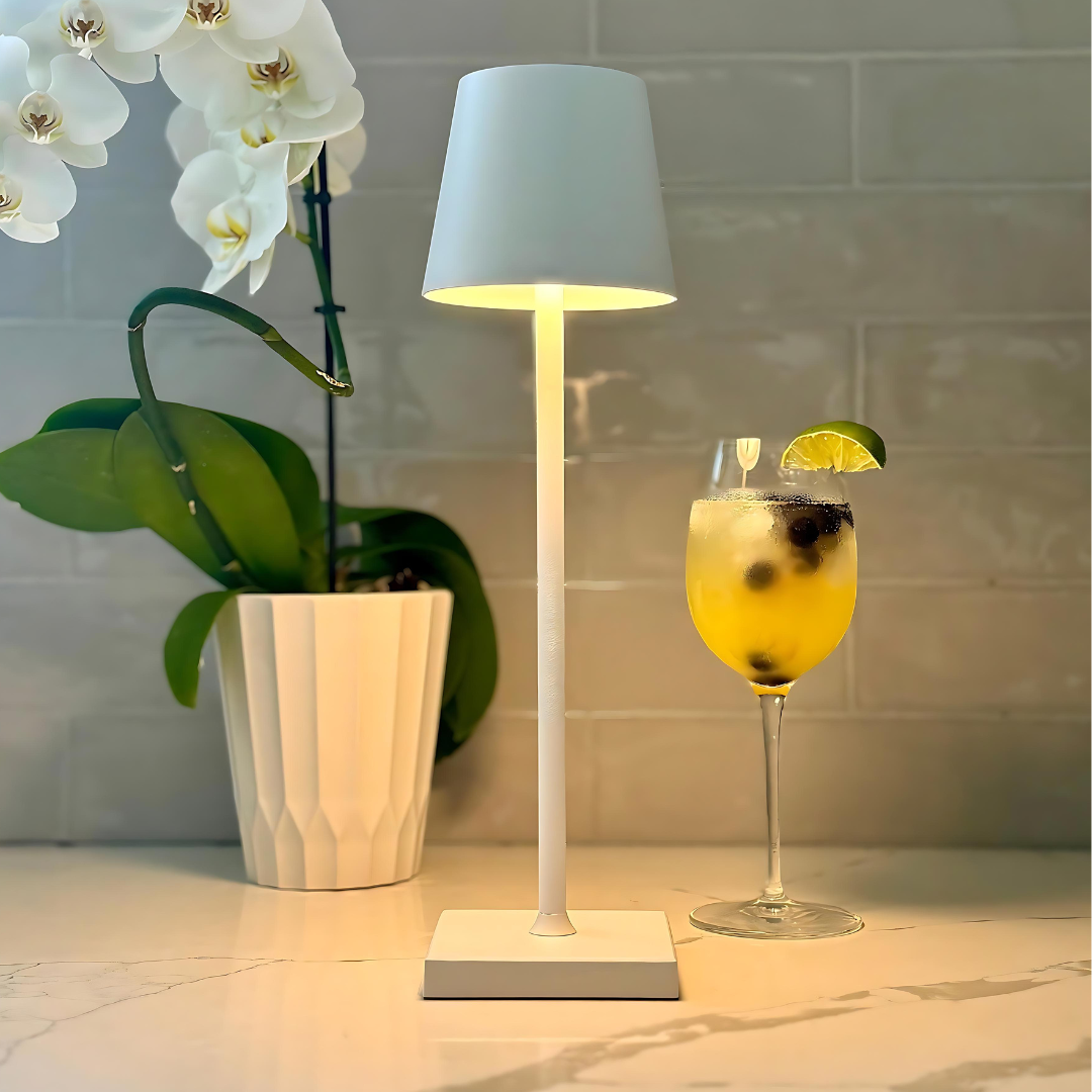 Slim LED Table Lamp with Shade – Modern Bedside Night Light for Bedroom, Living Room & Nightstand