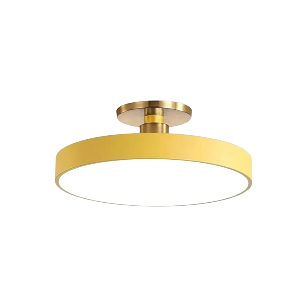 Modern Brass Round LED Ceiling Light 1-Light