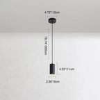 Nordic Minimalist Column Iron Pendant Light 1-Light