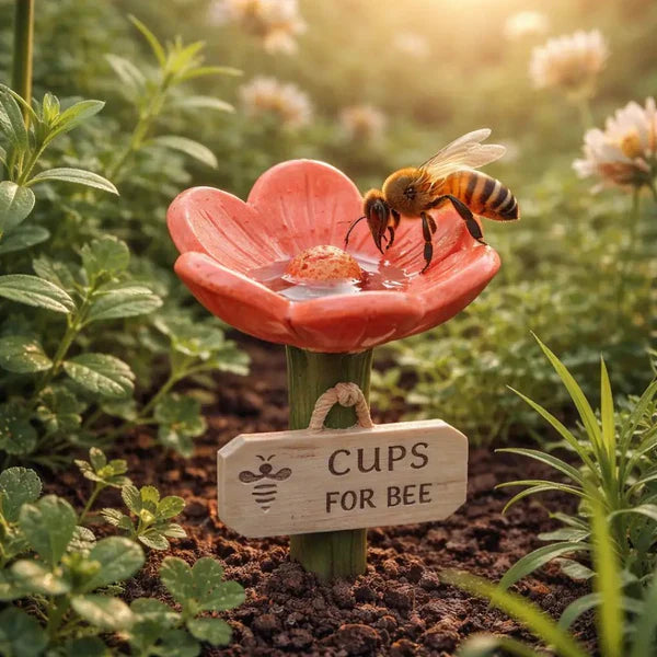 Bee Garden Figurine Outdoor Pollinator Decorative Lawn Ornament Decor