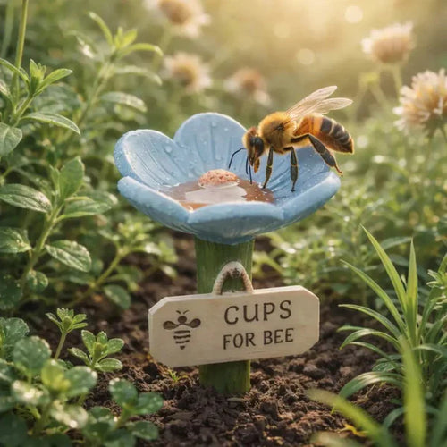 Bee Garden Figurine Outdoor Pollinator Decorative Lawn Ornament Decor