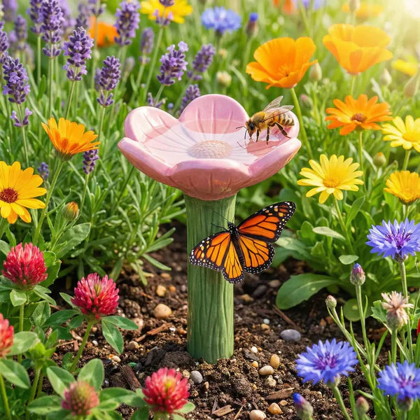 Bee Garden Figurine Outdoor Pollinator Decorative Lawn Ornament Decor
