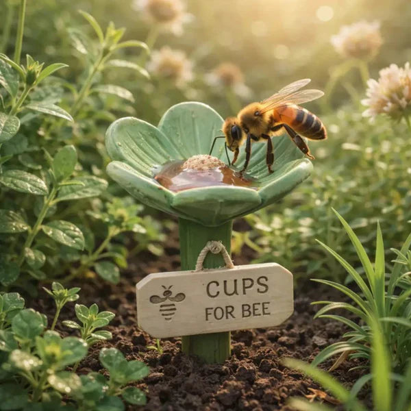 Bee Garden Figurine Outdoor Pollinator Decorative Lawn Ornament Decor