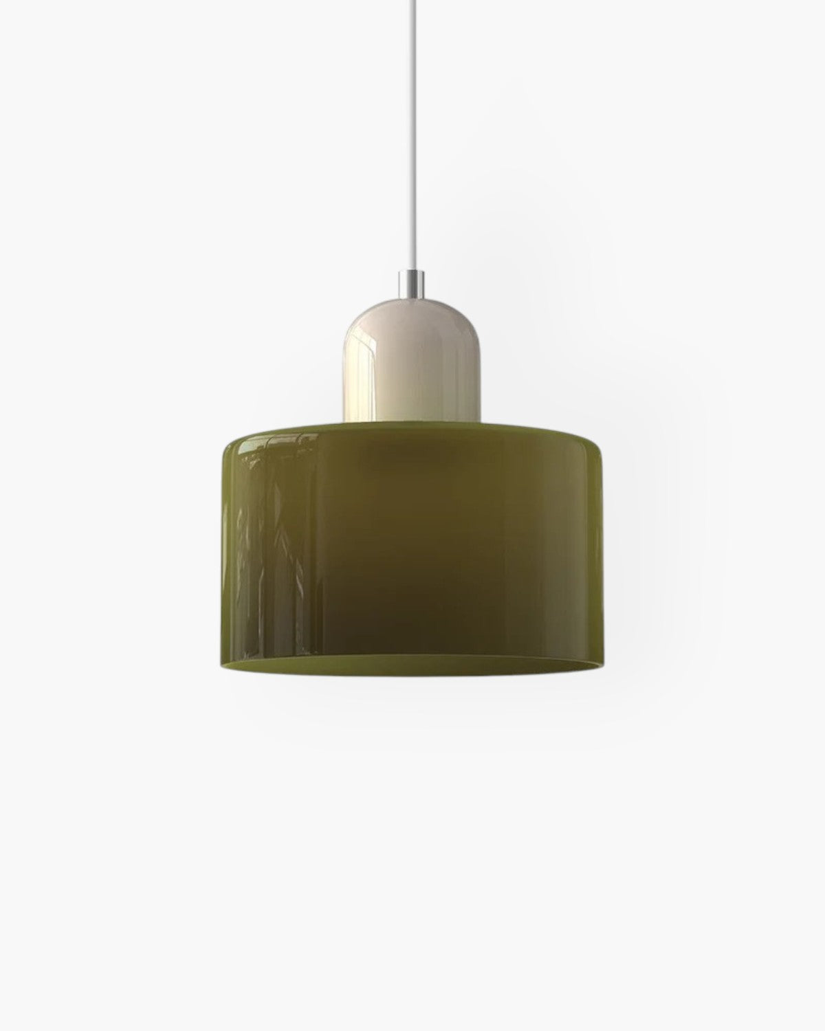 Modern Glass Cylinder Pendant 1-Light