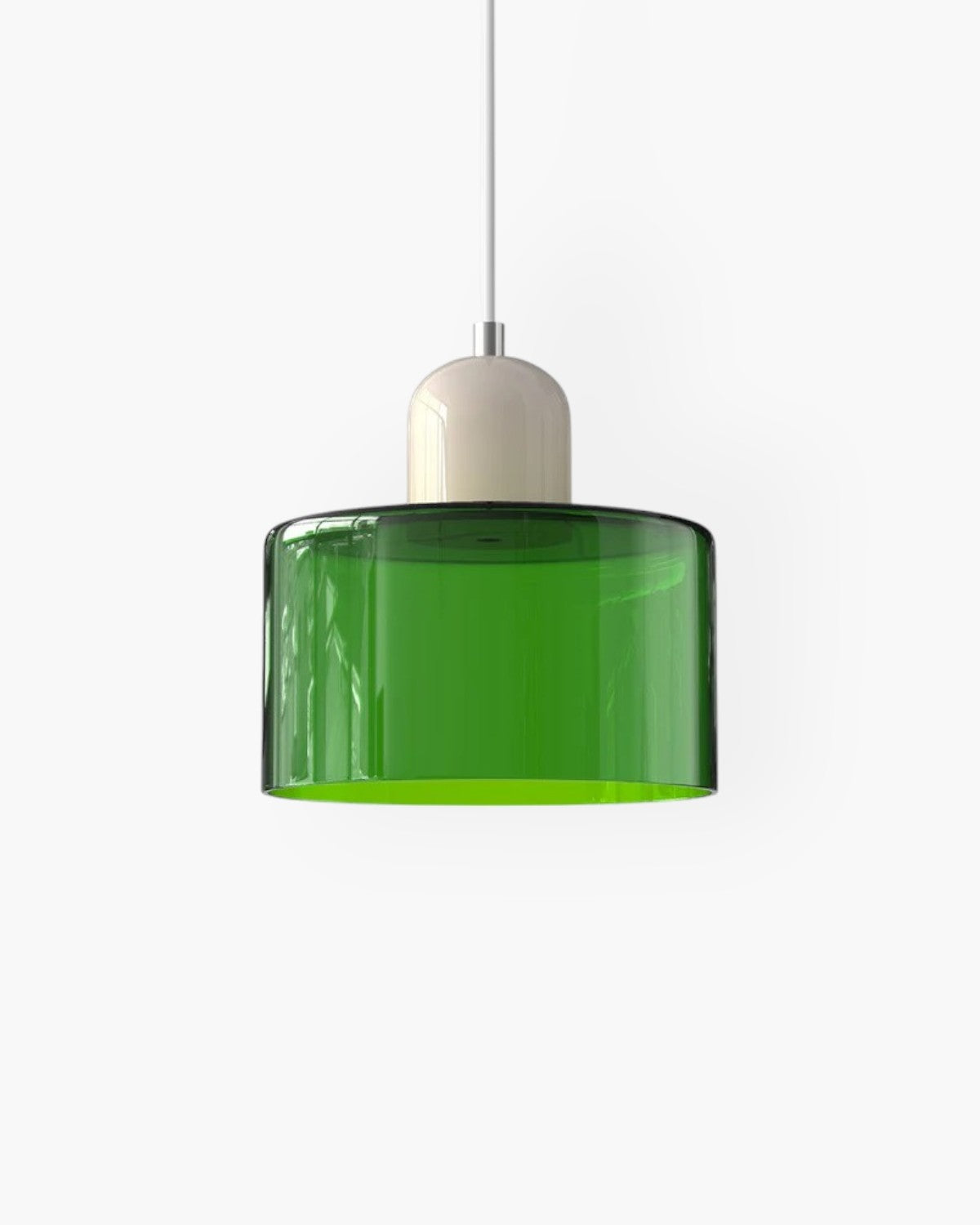 Modern Glass Cylinder Pendant 1-Light
