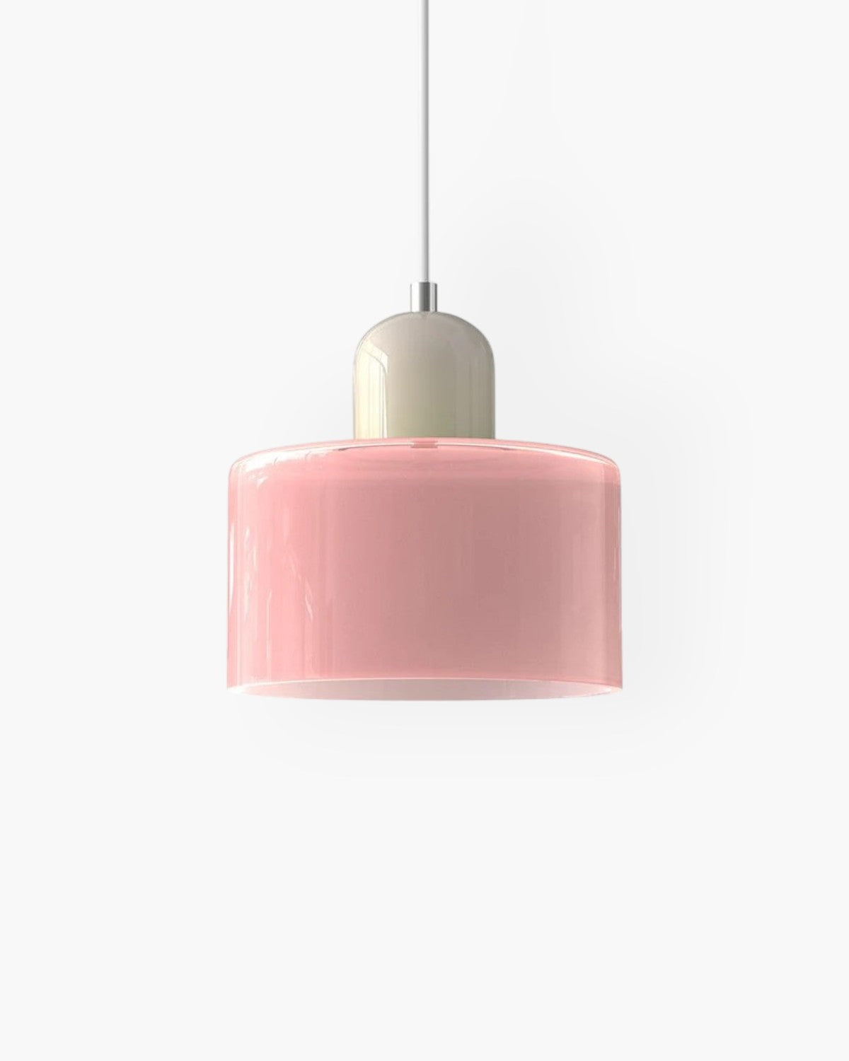 Modern Glass Cylinder Pendant 1-Light